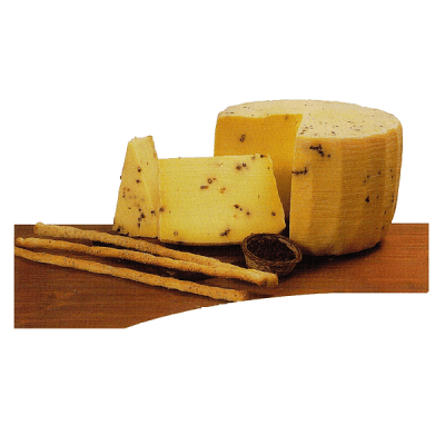 Formaggio Pecorino con Zafferano e Pepe Nero