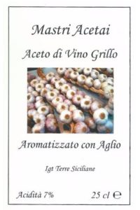 Aceto di Vino Grillo Aromatizzato con Aglio
