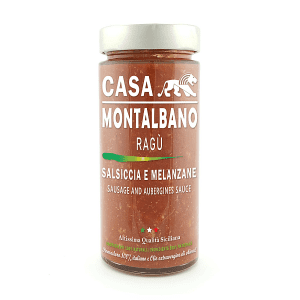 Ragù Salsiccia e Melanzane Gr 300 Casa Montalbano