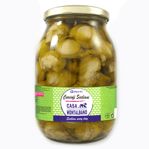 Carciofini Siciliani 950 Gr in Olio Extravergine d'Oliva Casa Montalbano