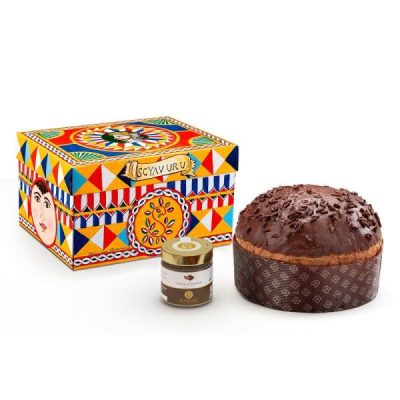 Panettone Artigianale al Cioccolato Scyavuru con Crema Gianduia