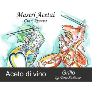 Aceto di Vino Monovitigno Grillo Gran Riserva etichetta